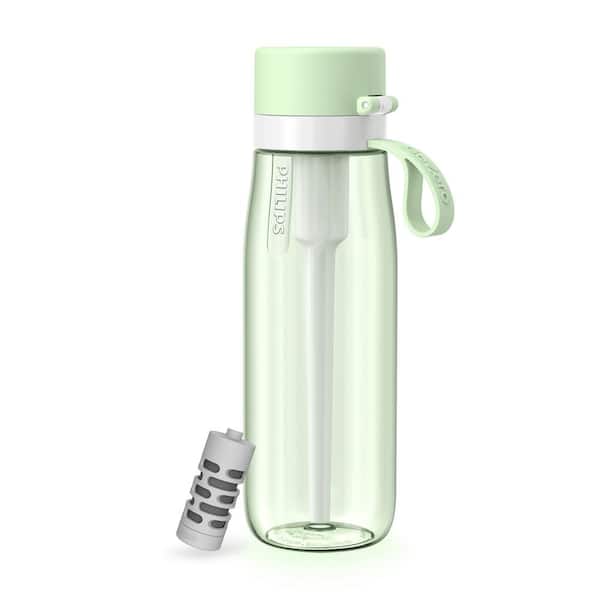 Philips GoZero Everyday 36 oz. Green Tritan Plastic XL Water Bottle with Everyday Filter