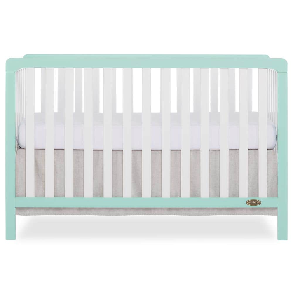 Dream On Me Ridgefield Mint and White 5-in-1 Convertible Crib -  735-MTW