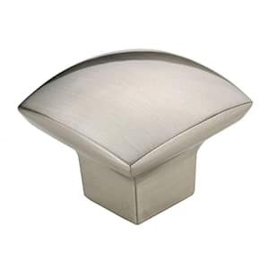 Weston Collection 1-1/4 in. (31 mm) x 1-1/4 in. (31 mm) Brushed Nickel Contemporary Cabinet Knob