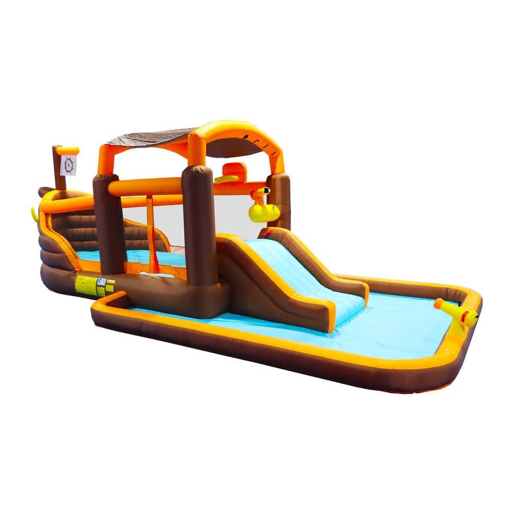 Sudzendf Brown 7.5 ft. x 23 ft. Rectangular 142 in. D Kiddie Pool with