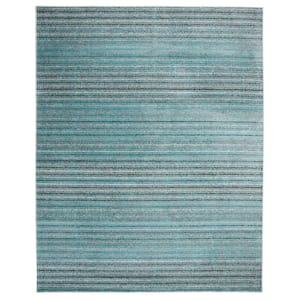 Skyler Blue/Gray 8 ft. x 10 ft. Striped Area Rug