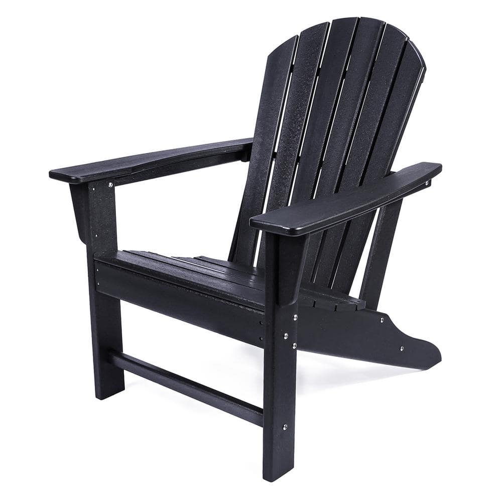 Polydun Black Recycled Plastic Outdoor Adirondack Chair PLN L002 899   Plastic Adirondack Chairs Pln L002 899 64 1000 