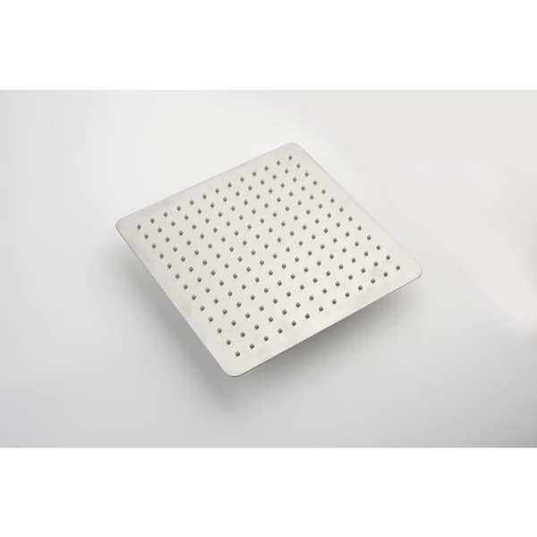 Flynama 1-Spray Patterns with 2.5-GPM 16 in. Ceiling Mount Rain Fixed Shower Head in Brushed Nickel