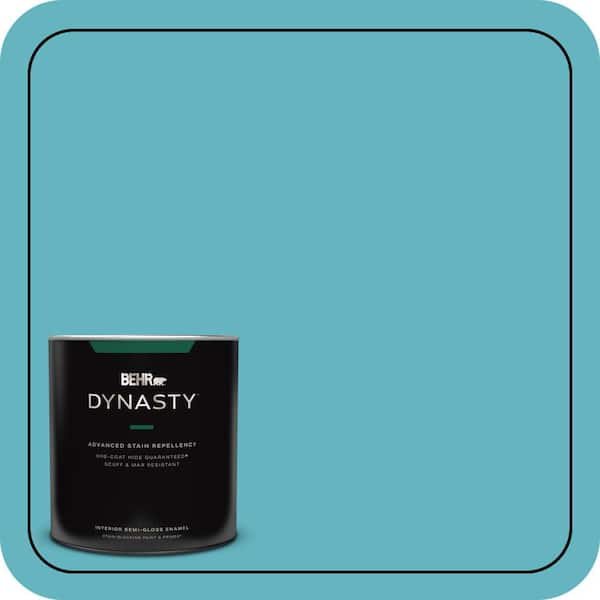 BEHR DYNASTY 1 qt. #MQ4-51 Adonis One-Coat Hide Semi-Gloss Enamel Interior Stain-Blocking Paint and Primer