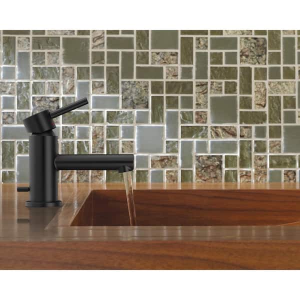 Align Single Hole Single-Handle Low-Arc Bathroom Faucet in Matte Black