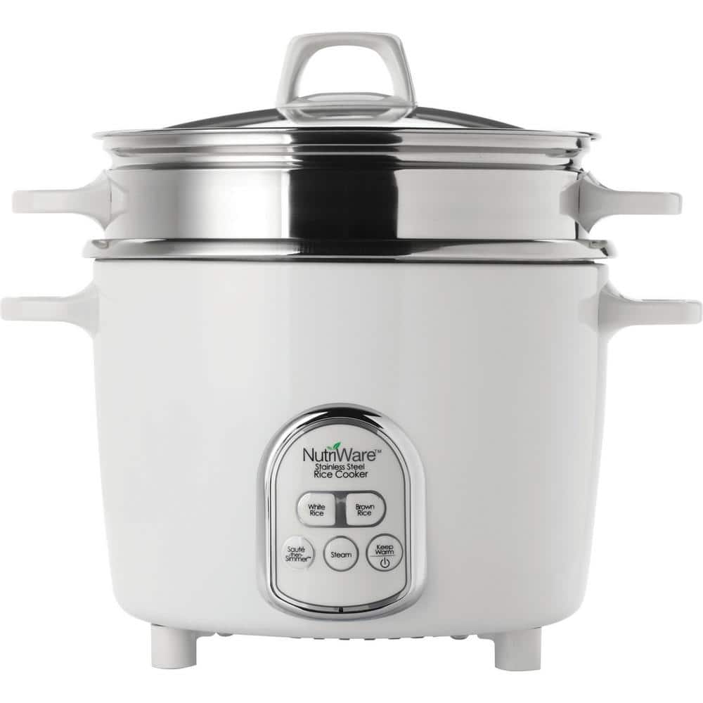 6-Cup (Cooked) Select Stainless® Rice & Grain Cooker,Stainless Steel, Auto  Shut-Off, Dishwasher Safe,Glass Lid