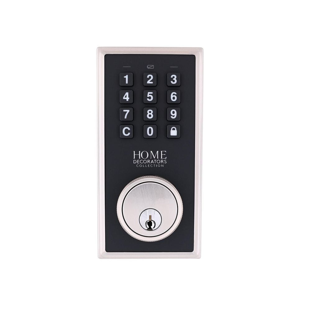 Knurled Satin Nickel Electronic Keypad Single Cylinder Deadbolt price history on PriceWatchPro
