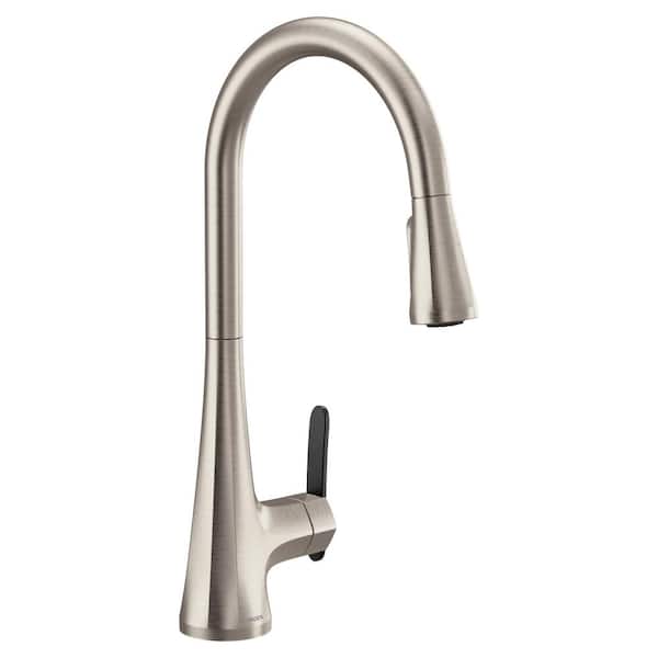 Sinema Spot Resist Stainless 17.75 in. H Pull Down Sprayer Kitchen Faucet with 360° Spout Swivel
