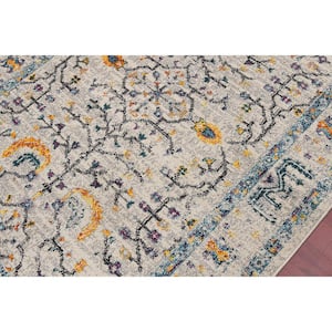 Montana Dyanne Ivory/Yellow 8 ft. 10 in. x 11 ft. 10 in. Persian Bordered Area Rug
