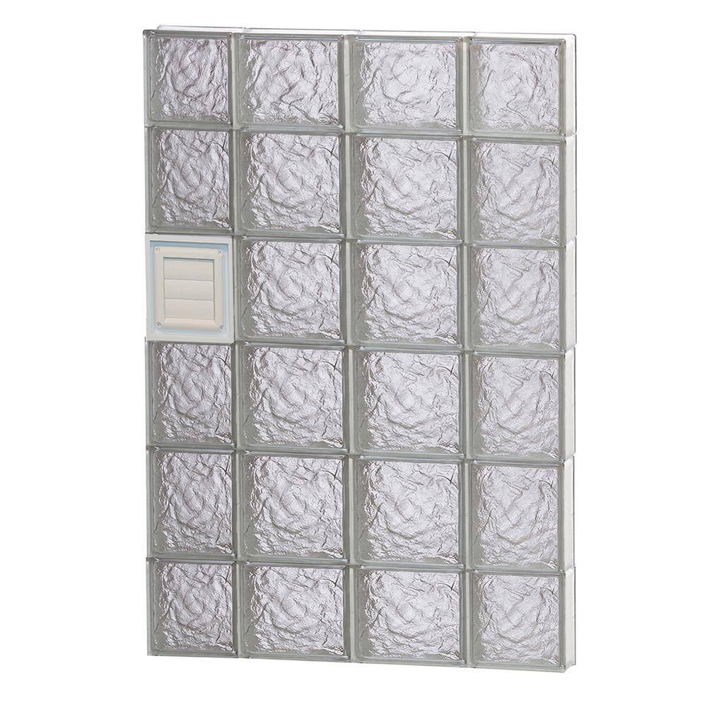27 in. x 42.5 in. x 3.125 in. Frameless Ice Pattern Glass Block Window with Dryer Vent price history on PriceWatchPro