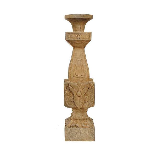 Generic unbranded Zylphia 16 in. Natural Wood Pillar Candle Holder