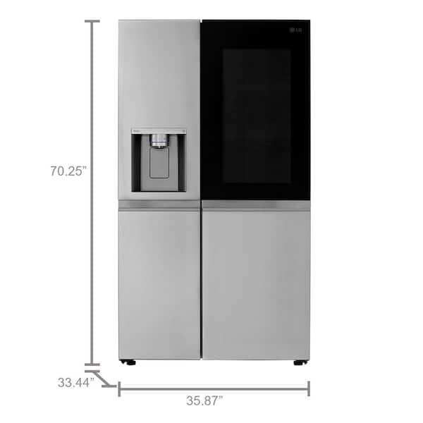 LG 27 cu. ft. Side by Side Smart Refrigerator w/ InstaView and
