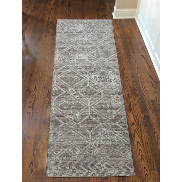 RADICI USA Livigno 1243 Transitional Geometric Beige Runner Area Rug
