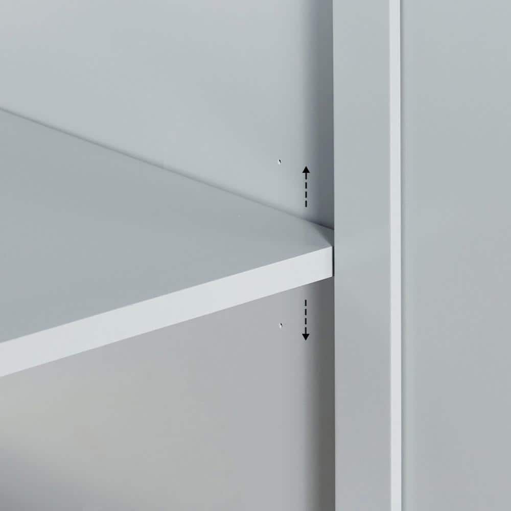 Kelly 66" Light Gray Wood Double Freestanding Vanity Cabinet