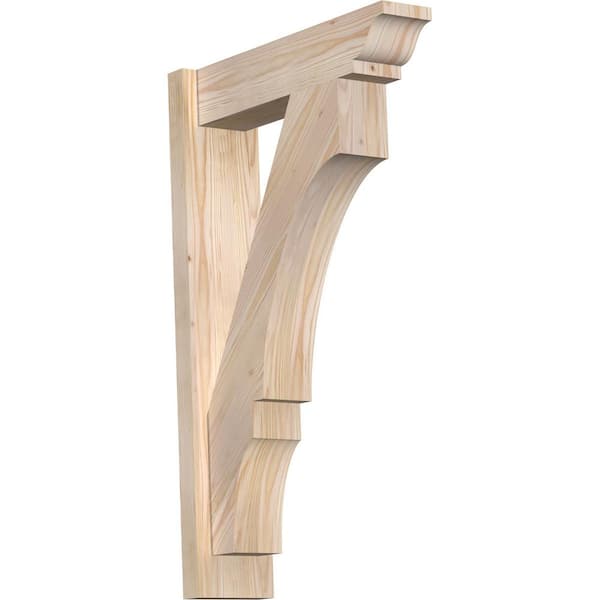 Ekena Millwork 6 in. x 32 in. x 20 in. Douglas Fir Balboa Traditional Smooth Outlooker