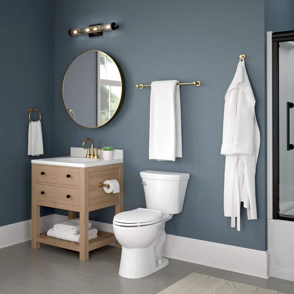 Wake Satin Gold 25.44" Metal Bathroom Hardware Set