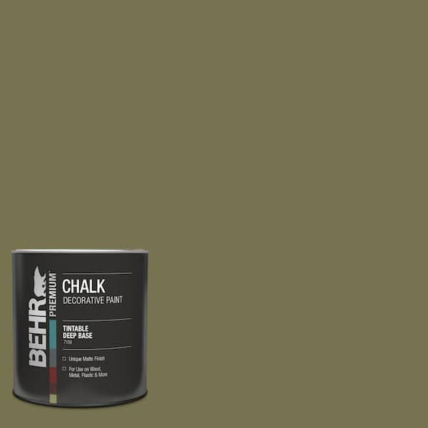 BEHR PREMIUM 1 qt. #S350-6 Truly Olive Interior Chalk Decorative Paint