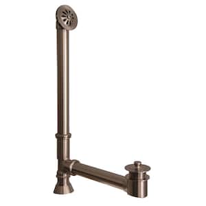 1-1/2 in. Leg Tub Drains with Twist and Lift Stopper in Brushed Nickel