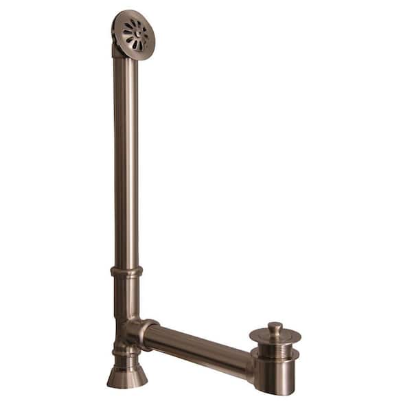 Barclay Products 1-1/2 in. Leg Tub Drains with Twist and Lift Stopper in Brushed Nickel
