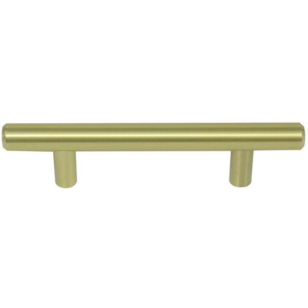 Laurey Melrose 4 in. Center-to-Center Satin Brass Bar Pull Cabinet Pull  87204 - The Home Depot