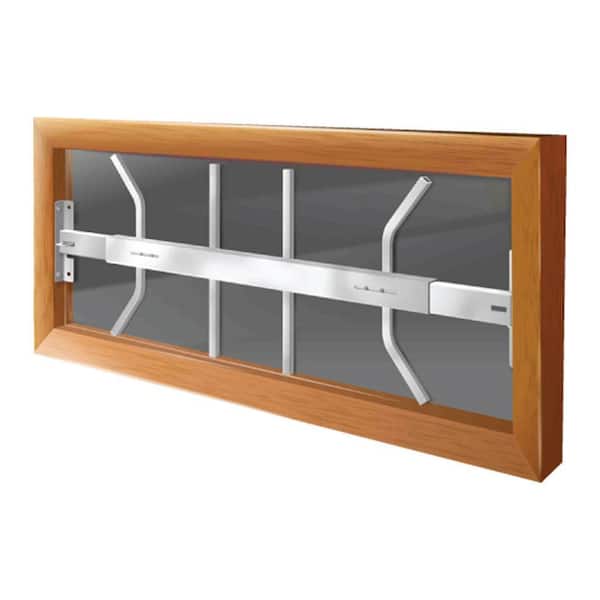 Swing-Away 29 in. to 42 in. Adjustable Width 1-Bar Window Guard - White