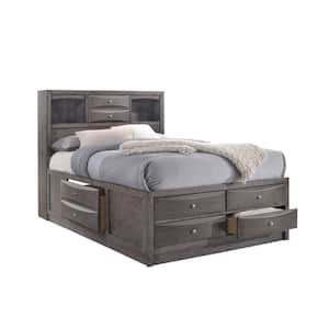 Madison Gray Queen Storage Bed