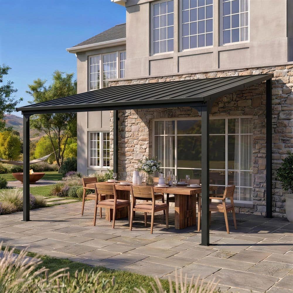 Ultra Series StoneCreek 10 ft. x 10 ft. Lean to Hard Top Gazebo
