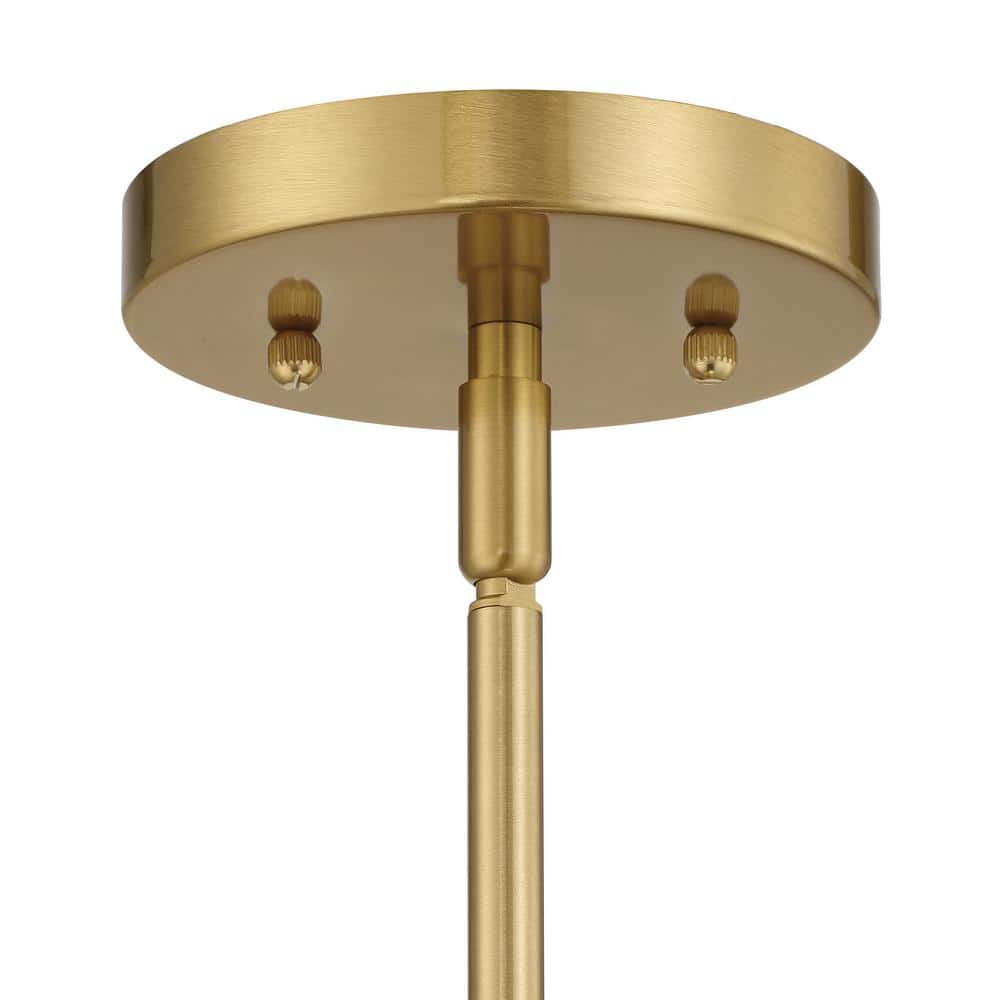 Satin Brass 14" Clear Glass Pendant Light