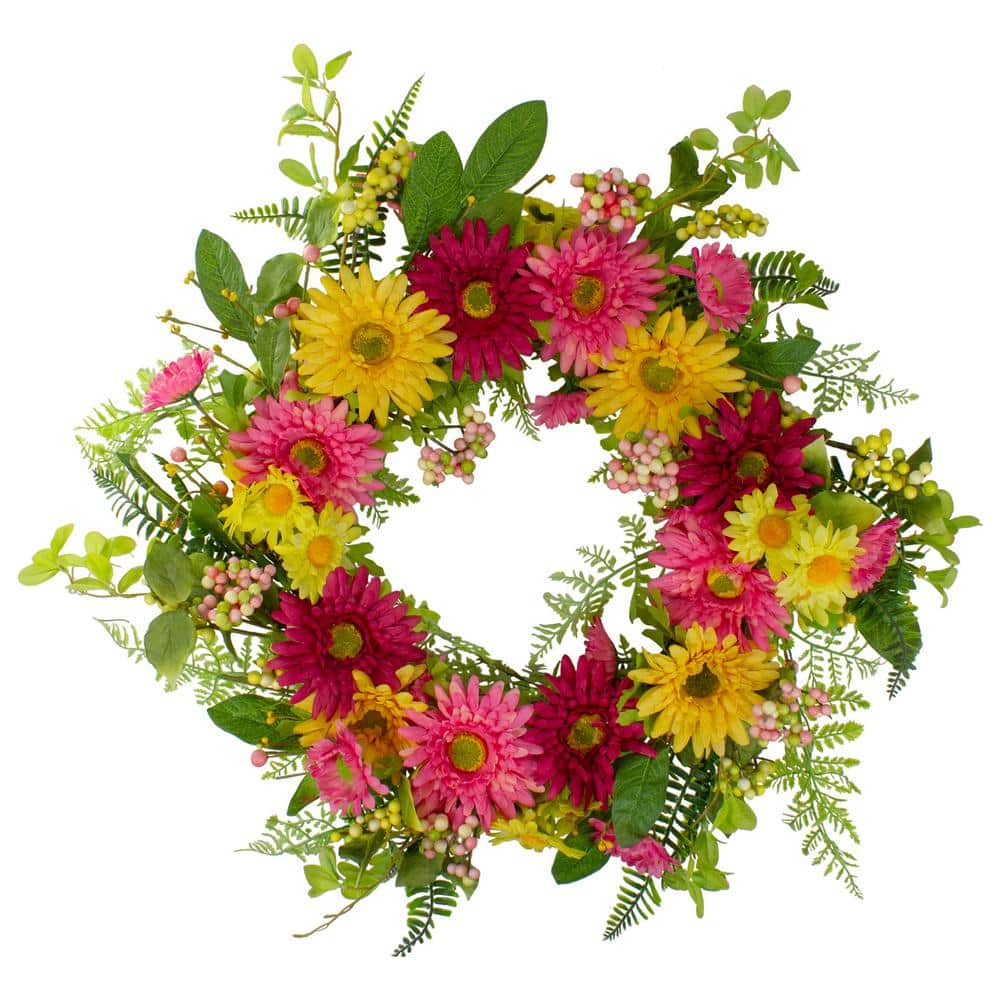 Northlight 23 in. Artificial Chrysanthemum and Daisy Floral Spring