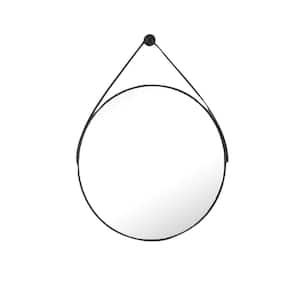 HOMLUX Round Wall Mounted Framing Mirror 16"x16" in Black