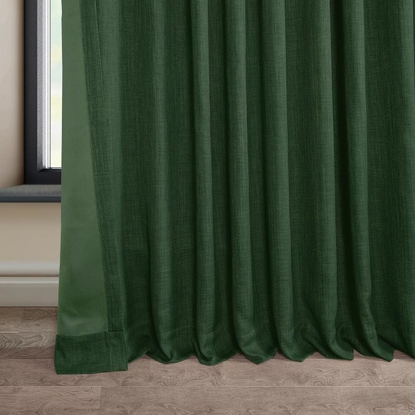 Exclusive Fabrics & Furnishings Key Green Faux Linen Extra Wide