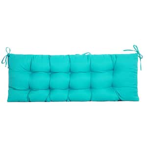 Outdoor Seat Cushions Bench Settee Loveseat Tufted Seat Pillow of Wicker for Patio Furniture (Lake Blue)