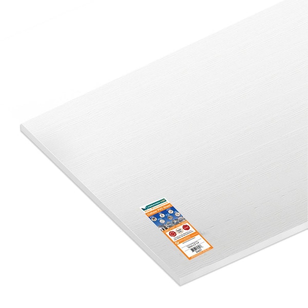 Veranda 3/4 in. x 24 in. x 4 ft. White Reversible PVC Trim/Sheet