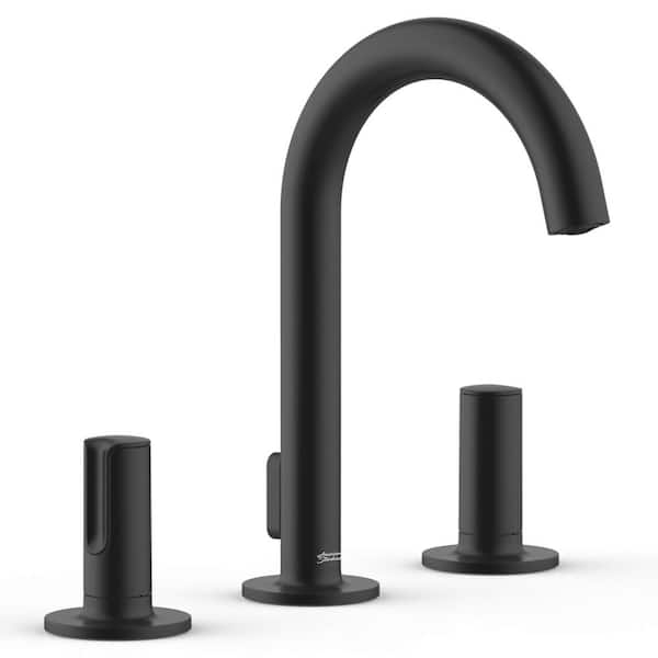 American Standard Studio S 8 in. Widespread 2-Handle Bathroom Faucet with Drain Assembly in Matte Black