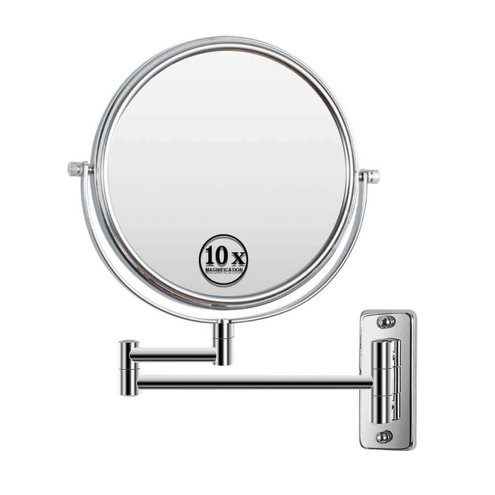 8-inch Small Round 1X/10X Magnifying Wall Mounted Bathroom Makeup Mirror in Chrome price history on PriceWatchPro