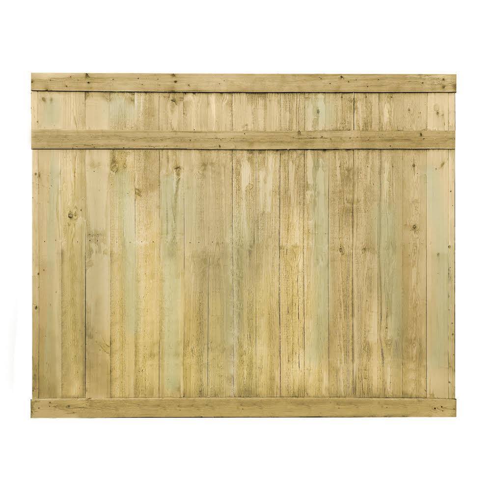 6 ft. H x 8 ft. W Pressure Treated Southern Yellow Pine FlatTop Fence