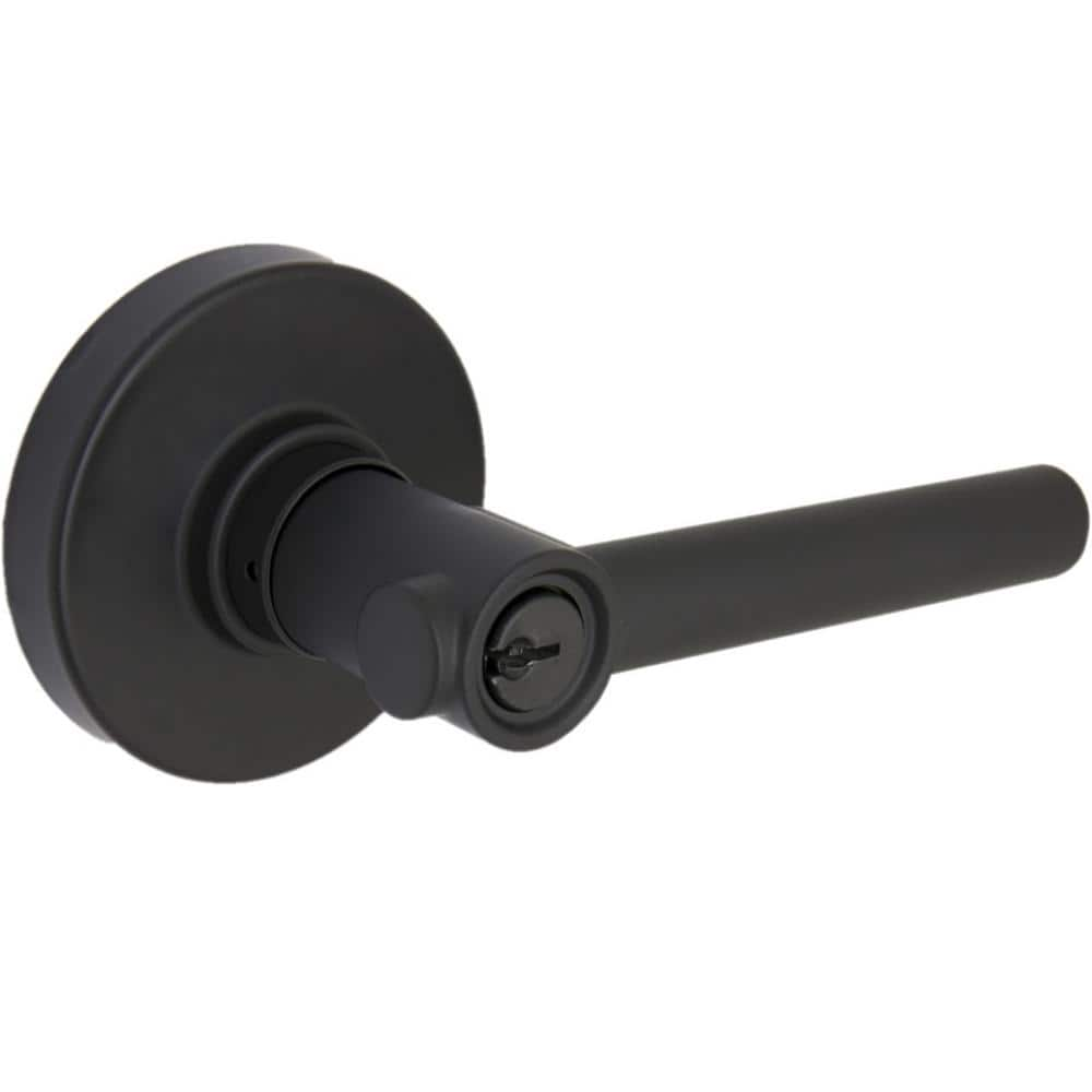 Defiant Highland Matte Black Keyed Entry Door Handle With Round Rose 32ld8x900c The Home Depot 3640