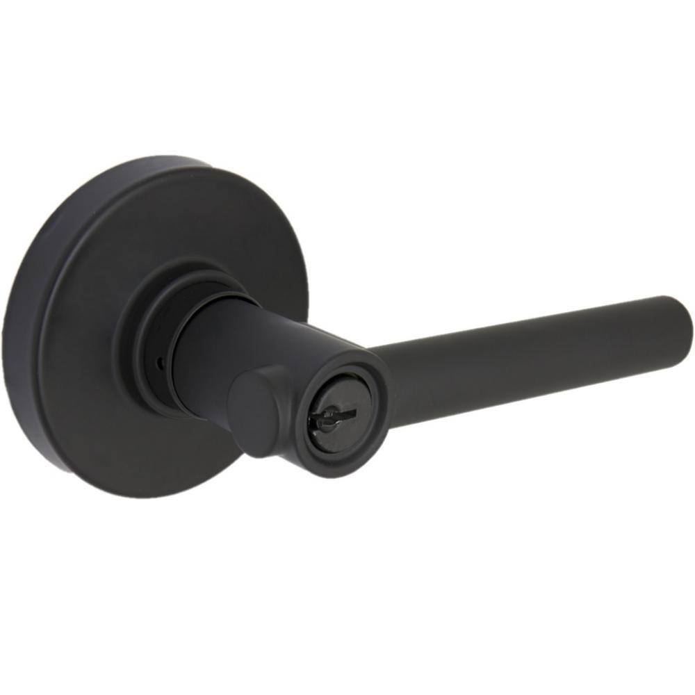 Defiant Highland Matte Black Keyed Entry Door Lever With Round Rose 32ld8x900c The Home Depot 0046