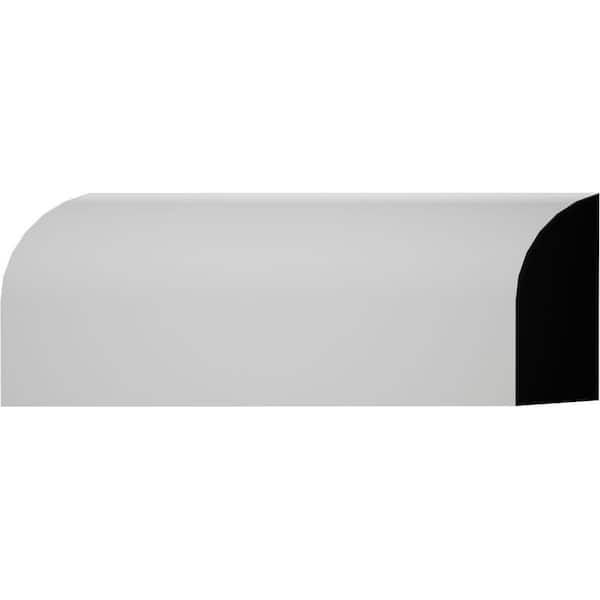 5109 17/50 in. x 17/25 in. x 96 in. Finished PVC Composite White Shoe Moulding (1-Piece − 8 Total Linear Feet)