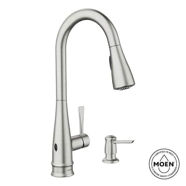 Birchfield Touchless Single-Handle Pull-Down Sprayer Kitchen Faucet in Spot Resist Stainless