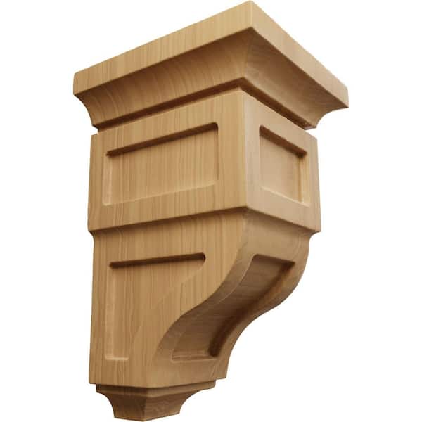 Ekena Millwork 3-1/2 in. x 6 in. x 3-3/4 in. Cherry Mini Reyes Wood Corbel