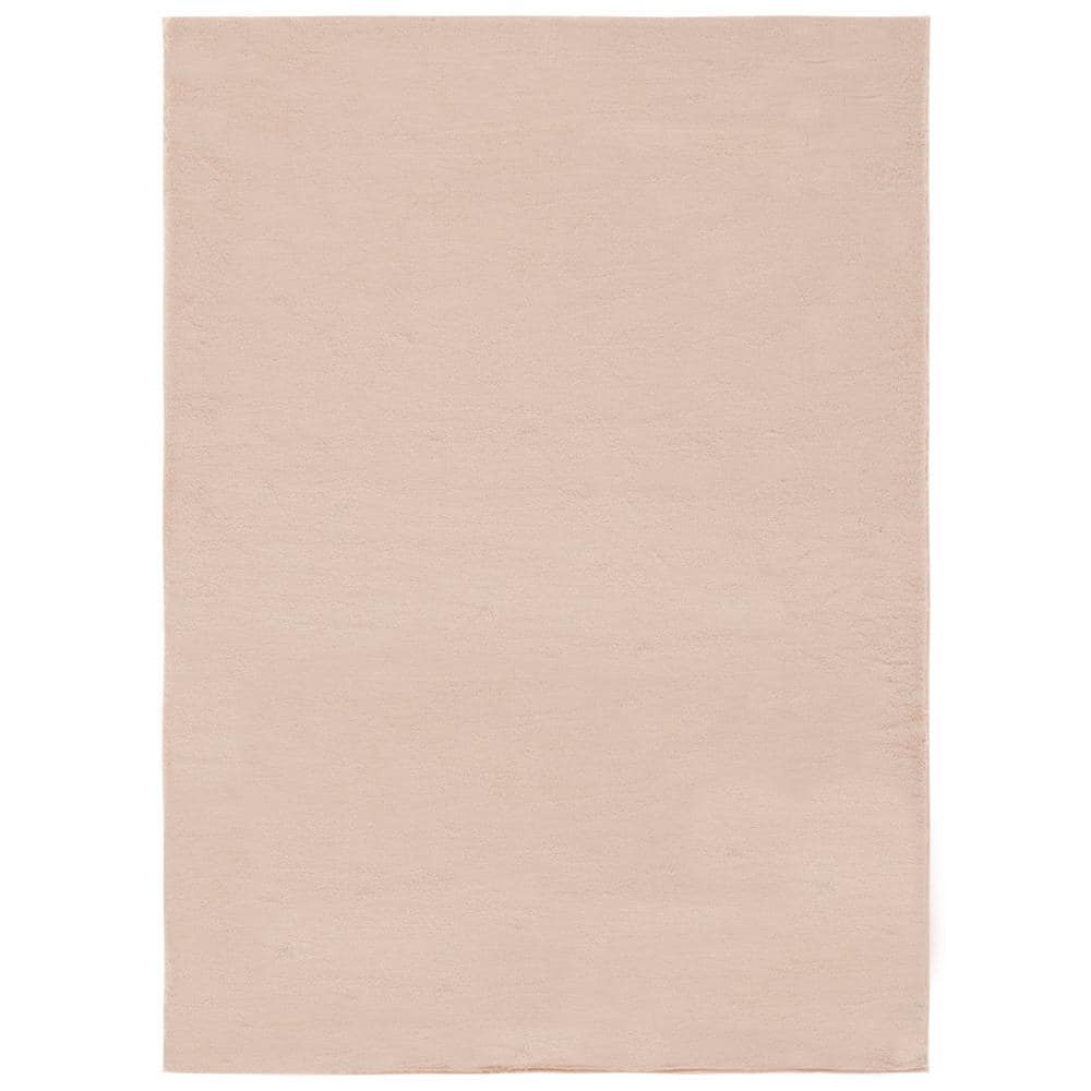 Faux Rabbit Fur Tan Doormat 2 ft. x 3 ft. Solid Flokati Area Rug price history on PriceWatchPro