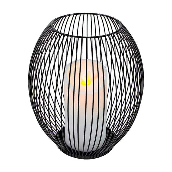 Black Metal Pillar Candle Holder 1-Pack