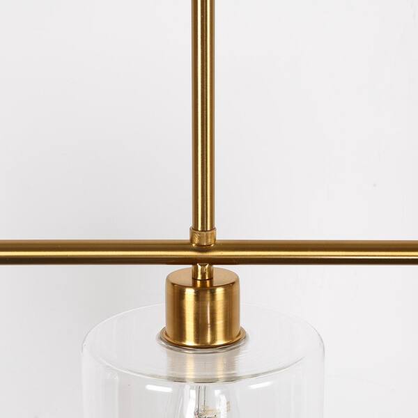 Zeyu 3-Light H-Type Track Pendant Lighting - Black & Gold Industrial Hanging Lights For Kitchen Islands