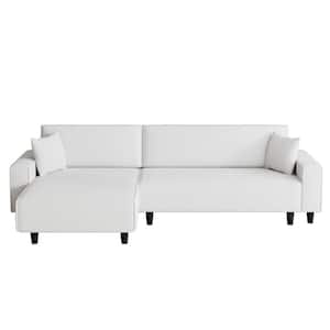 93 in. Beige Corduroy Polyester Twin Size Retractable Sofa Bed