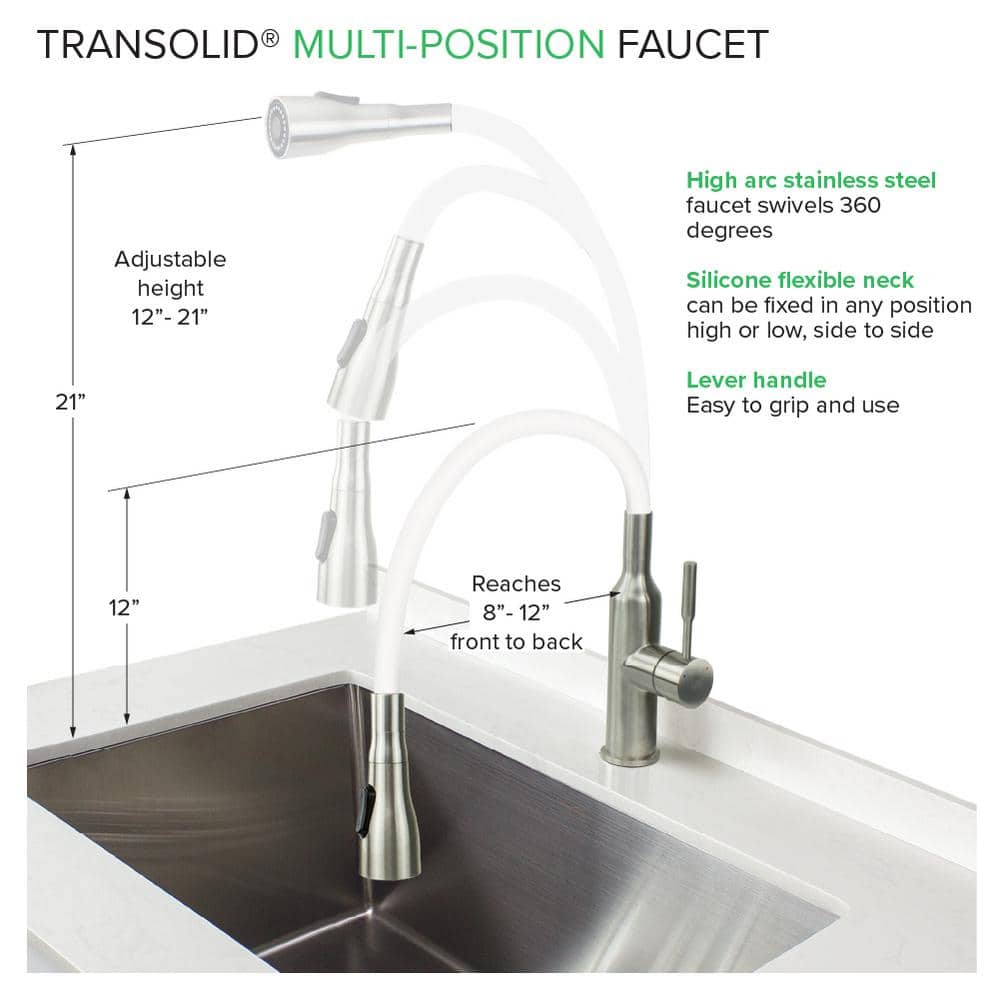 24-Inch White Freestanding Stainless Steel Laundry Sink with Faucet