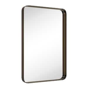 Arthers 20 in. W x 30 in. H Small Rectangular Metal Framed Wall Mounted Bathroom Vanity Mirror in Oil Rubbed Bronze