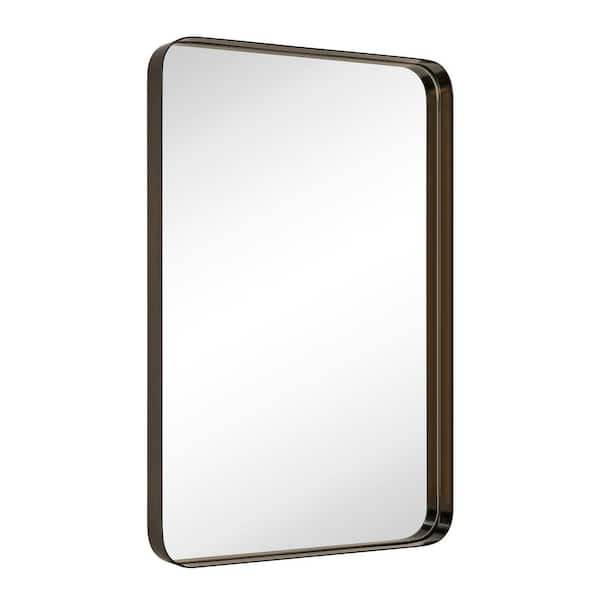 TEHOME Arthers 20 in. W x 30 in. H Small Rectangular Metal Framed Wall Mounted Bathroom Vanity Mirror in Oil Rubbed Bronze