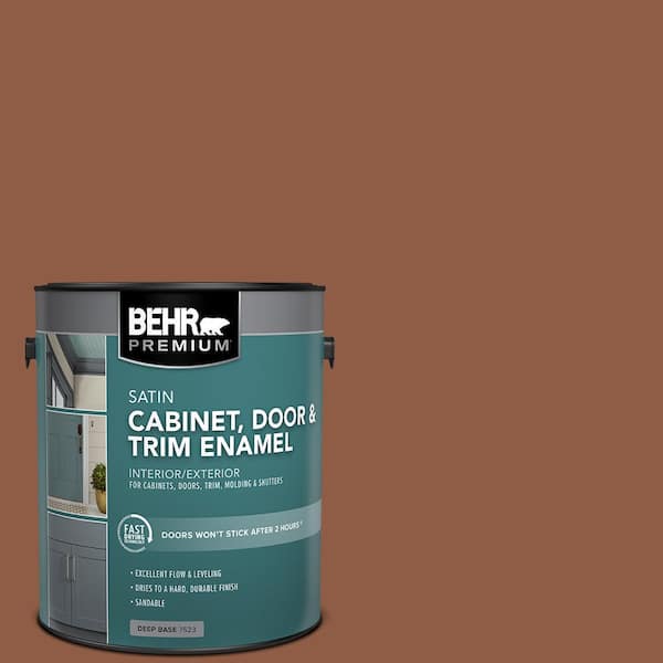 BEHR PREMIUM 1 gal. #PPU3-18 Artisan Satin Enamel Interior/Exterior Cabinet, Door & Trim Paint