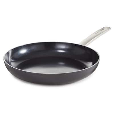 BergHOFF Balance Non-Stick Ceramic Frying Pan 9.5 and Nylon Turner Set, Recycled Material - Sage